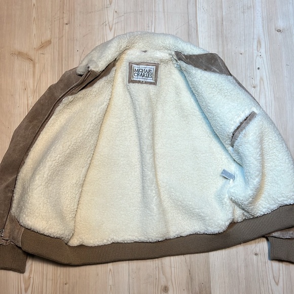 Michael Charles Vintage Suede Bomber Jacket - Picture 8 of 16